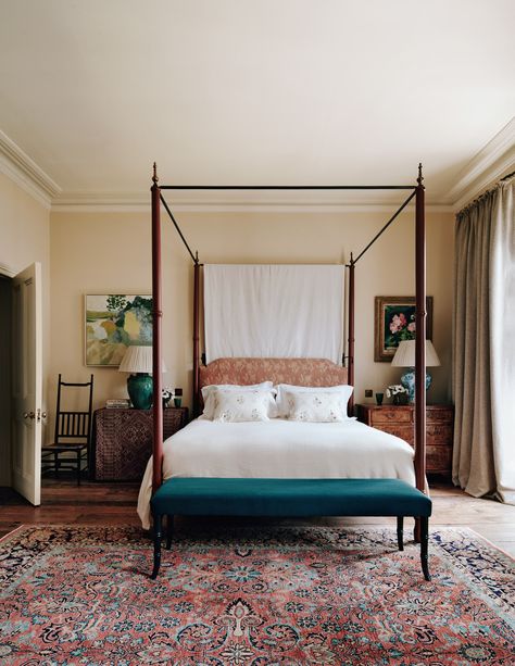 Paint Colour Combinations, Colour Combinations Interior, Color Combinations Paint, Paint And Paper Library, Four Poster Bed, Stool Covers, Favorite Paint Colors, London House, Four Poster