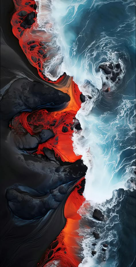 Seni Resin, Iphone Wallpaper Photography, Image Moto, Iphone Dynamic Wallpaper, Molten Lava, Nature Ocean, Stock Wallpaper, Abstract Art Wallpaper, Art Gallery Wallpaper