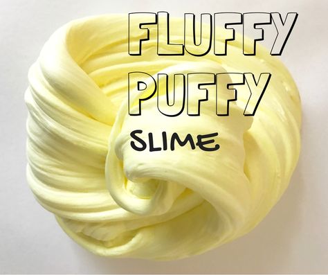 Why is slime so much fun to play with!? I often make it for my daughter, but most of the time, even I find it hard to put down once I pick it up! Fluffy, puffy, soft and stretchy…it’s s… Puffy Playdough, Soft Slime Recipe, Flubber Recipe, Soft Slime, Diy Fluffy Slime Recipe, Jiggly Slime Recipe, How To Make Fluffy Slime, Puffy Slime, Fluffy Slime Without Shaving Cream