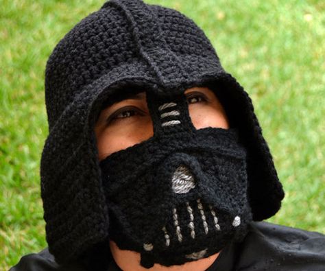 DIY Darth Vader Helmet Pattern Darth Vader Crochet Pattern Free, Star Wars Crochet Hat Pattern Free, Star Wars Crochet Hat Pattern, Crochet Helmet, Crochet Darth Vader Hat, Crochet Starwars Hat, Star Wars Hat Knitting Pattern, Darth Vader Helmet, Star Wars Crochet