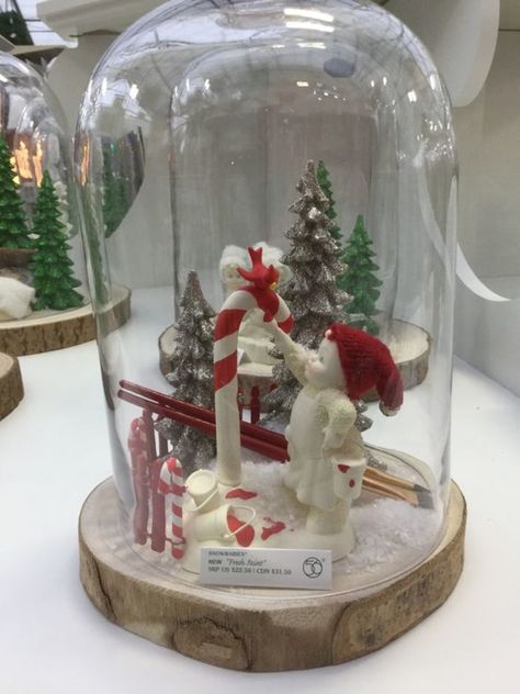 Snowbabies Display, Christmas Cloche Ideas, Glass Cloche Decor, Christmas Cloche, Cloche Ideas, Christmas Fairy Garden, Cloche Decor, Christmas Globes, Christmas Shadow Boxes