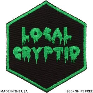 Battle Jacket Patches, Cryptid Patches, Patch Ideas Punk, Patch Ideas Diy, Local Cryptid, Handmade Patches, Jacket Patches, Fun Patches, Patch Ideas