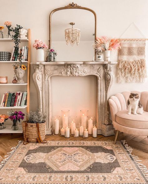 Faux Mantle, Fall Traditions, Parisian Bedroom, Flower Picking, Parisian Decor, Faux Fireplace, Apartment Aesthetic, Apple Picking, Would You Rather