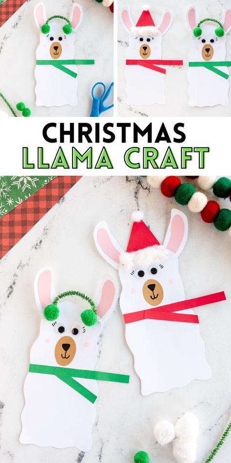 Llama Crafts For Kids, Llama Llama Holiday Drama Activities, Steam Kindergarten, Llama Christmas Door, Christmas Crafts Around The World, Llama Template, Llama Christmas Ornament Diy, Llama Crafts, Llama Craft