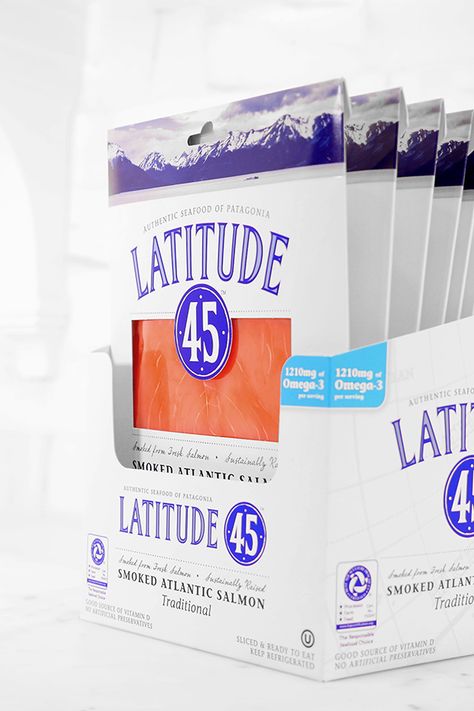 Latitude 45 Smoked Atlantic Salmon Light Salads, Light Salad, Atlantic Salmon, Salmon Dishes, Branding Design Packaging, Summertime Fun, Foodie Recipes, Food Fresh, Smoked Salmon