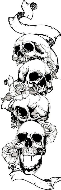 Skull love Pioneer Tattoo Design, Skulls Tattoo Stencil, Tattoo Hd, Skulls Tattoo, Kunst Tattoos, Skulls Drawing, Geniale Tattoos, Skull Illustration, Celtic Tattoos