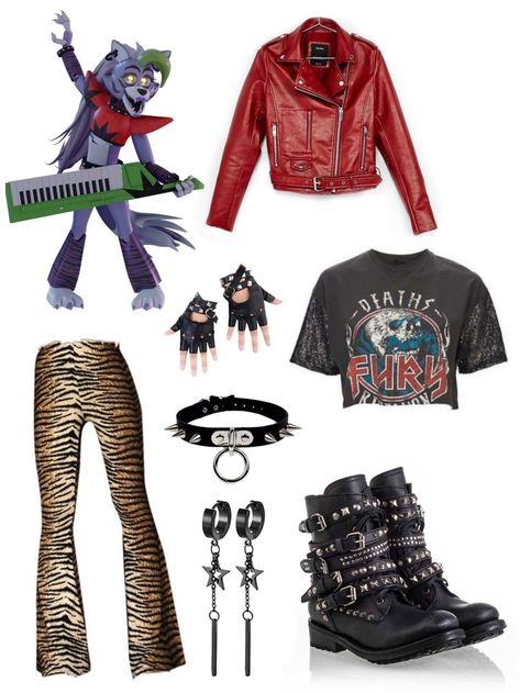 #roxannewolf #roxanne #wolf #glamrock #outfit #fnaf #securitybreach #security #breach #outfitideas #ideas Roxanne Wolf Costume, Roxanne Wolf Cosplay Ideas, Security Breach Outfit Ideas, Fnaf Security Breach Inspired Outfits, Roxanne Wolf Outfit, Roxy Fnaf Inspired Outfits, Lolbit Inspired Outfits, Roxanne Wolf Inspired Outfit, Glamrock Freddy Inspired Outfit