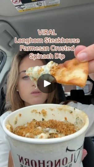 83K views · 22K reactions | Longhorn Steakhouse Parmesan Crusted Spinach Dip 

#longhorn #longhornsteakhouse #longhornsteakhousehack #parmesancrusted #spinachdip #viralfood #appetizer #longhornsteakhouseappetizer | Sarah Margaret Sandlin | sarahmargareteats · Original audio Parmesan Crusted Spinach Dip, Steakhouse Spinach, Longhorn Steakhouse, Restaurant Deals, Parmesan Crusted, Spinach Dip, Parmesan, Appetizer, Spinach