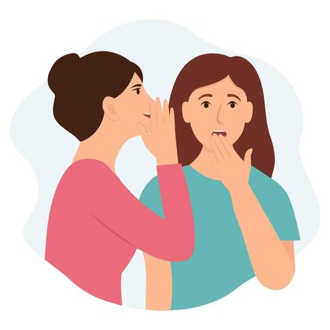 Women gossiping, whispering in ear, slandering, spreading secrets. Woman surprised when her friend talks whispering in her ear. Flat  vector illustration isolated on white background Women Gossiping, Whispering In Ear, Flat Vector Illustration, Flat Vector, Pretty Wallpapers Backgrounds, Flat Illustration, Pretty Wallpapers, Google Images, The Secret