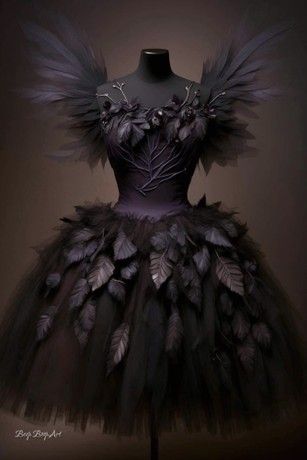 Raven Ball Gown, Raven Inspired Dress, Maleficent Inspired Outfits, Evil Fairy Costume, Gothic Fairy Costume, Dark Fairy Outfit, Dark Fairy Dress, Dark Fairy Costume, Crow Costume