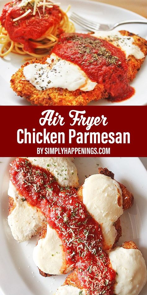 Air Fryer Chicken Parmesan, Air Fryer Recipes Healthy Low Carb, Menu Sarapan Sehat, Dinners Easy, Air Fryer Oven Recipes, Air Fry Recipes, Air Fryer Recipes Chicken, Cook Chicken, Parmesan Chicken