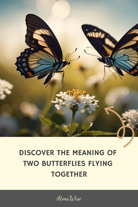 Two butterflies with wings spread landed on a small white flower with a soft-focus background of greenery and sunlight. Butterfly Symbolism, Butterflies In Flight, 2 Butterflies, Two Butterflies, Flying Together, Embracing Change, Dream Symbols, Art And Literature, Butterflies Flying