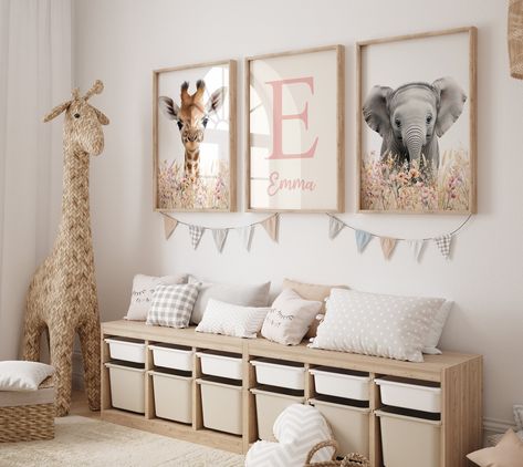 Pink safari nursery