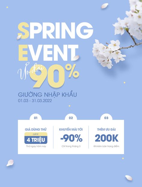 Landing page template for Spring event. Promotion page design. #promo #landingpage #spring #flower #saleoff #sale #discount Beauty Posters, Event Logo, Landing Page Template, Spring Event, Discount Promotion, Event Promotion, Sale Banner, Sale Promotion, Spring Flower