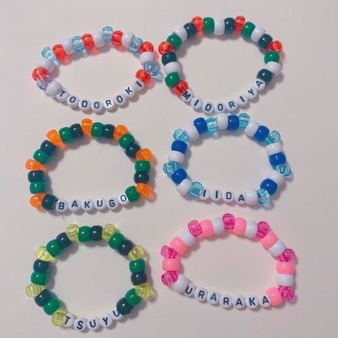 Cute Bead Bracelet Ideas, Cute Bead Bracelet, Bead Bracelet Ideas, Kandi Inspo, Diy Kandi Bracelets, Pony Bead Bracelets, Diy Kandi, Bracelets Etsy, Anime Jewelry