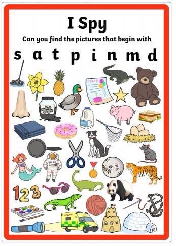 S A T P I N Phonics, S A T I P N Worksheets, Satpin Activities Eyfs, I Spy Alphabet Free Printable, Satpin Activities Phonics, Satpin Activities, I Spy Books For Kids, Alphabet I Spy Printable, I Spy Phonics