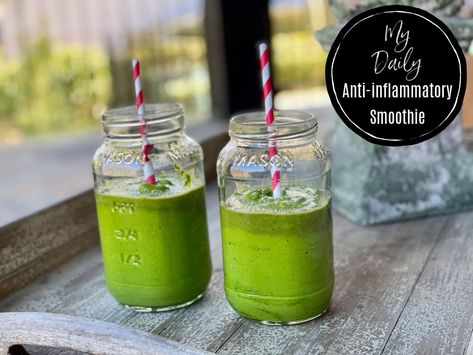 My Daily Anti-Inflammatory Smoothie Inflammatory Smoothies, Inflamatory Foods, Inflammation Smoothie, Dash Recipes, Smoothie Easy, Bullet Recipes, Green Foods, Anti Inflamatory, Inflammatory Recipes