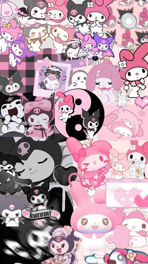 #mymelody #mymelodyandkuromi #kuromiandmymelody #kuromi #pink #black #sanrio #sanriowallpaper #kuromiandmelody Kuromi Pink, Helloween Wallpaper, Hello Kitty Wallpaper Hd, Pink Wallpaper Hello Kitty, Images Hello Kitty, Hello Kitty Printables, Jelly Wallpaper, Walpaper Hello Kitty, Tous Les Anime