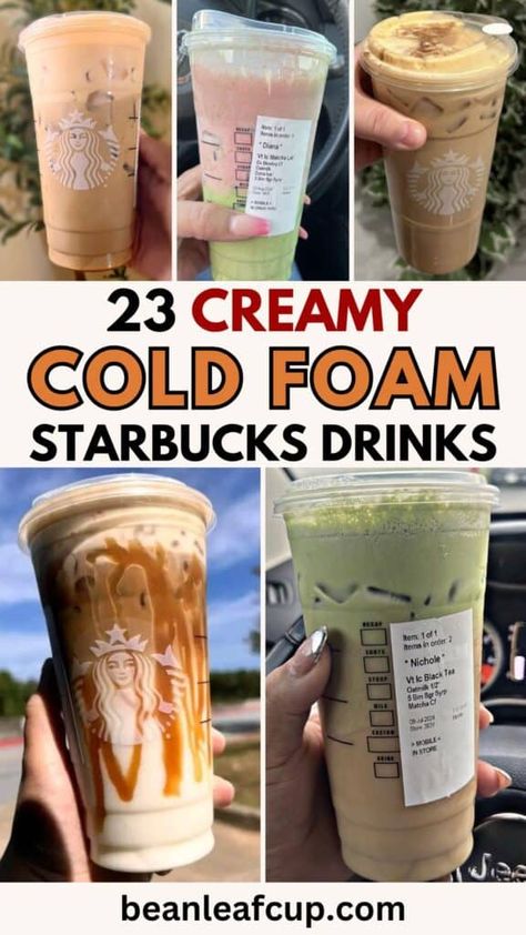 Struggling to find the perfect Starbucks cold foam drinks? I’ve rounded up the best Starbucks drinks with cold foam, including options like Starbucks shaken espresso with cold foam, to make your next order easy and delicious. Save this for your next Starbucks run! Starbucks Drinks With Cold Foam No Coffee, Starbucks Cold Brew Order Cold Foam, Best Coffee From Starbucks, Starbucks Drinks To Try Cold Foam, Heavy Cream Starbucks Drinks, Cold Foam Starbucks Drinks Order, Starbucks Drinks Non Coffee, Iced Espresso Drinks Starbucks, Drinks With Cold Foam