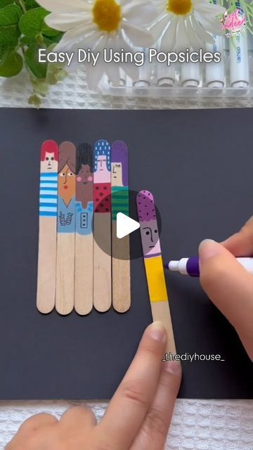 "Cᵣₐfₜ ᵢₙdₑₑd" on Instagram: "Easy DIY idea using "Popsicles"!! You can make anything out of Popsicles, you can make any sort of organiser. All you have to do is paint the popsicle according to your interest. It's a really fun painting idea!✔️
Don't forget to follow my page for more interesting videos and DIY'S AND CREATIVITY.
@_thediyhouse_ 
.
.
.
.#trending #art #artist #artistsoninstagram #diycrafts #craftastherapy #diyprojects #creator #trendy #craft #post #explorepage✨ #explorepage #explorar #explore #reelsviral #popsicles #likesforlike #followforfollowback #instadaily #trendingnow #fypage #fypシ #fyp #fy #reel" Interesting Videos, Trending Art, Follow My Page, Popsicles, More Fun, Art Artist, Easy Diy, Don't Forget, Diy Projects