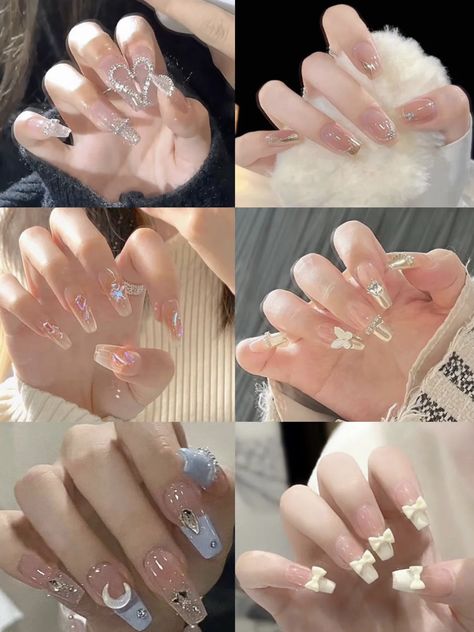 Nail Art Asian, Chinese Nail Art, Xiaohongshu Nails, Nails Chinese, Nails Douyin, Asian Nail Art, Chinese Nails, Douyin Nails, Nail Art Aesthetic