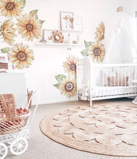 Baby girl sunflower nursery Pink Sunflower Nursery, Neutral Sunflower Nursery, Bee And Sunflower Nursery, Sunflower And Farm Animal Nursery, Sunflower Nursery Theme Cribs & Toddler Beds, Sunflower Nursery, Sunflower Room, Yellow Nursery, Baby Room Themes