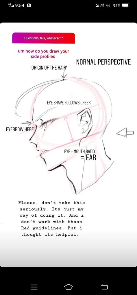 How To Draw Head And Neck, Head Drawing Profile, Step By Step Side Profile Drawing, Anime Head Profile, Side Profile Refrences, Anime Face Profile Reference, Draw Side Profile Face, How To Draw Heads In Different Angles Step By Step, Anime Side Profile Tutorial