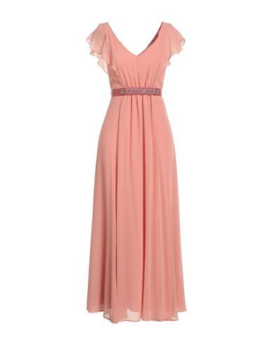 Crepe Tiered Belt Solid color V-neck Short sleeves Fully lined No pockets Hand wash or dry clean Do not tumble dry Do not bleach Flared dress Pink Long Dress, Flared Dress, Salmon Pink, Womens Maxi Dresses, Isabel Marant, Flare Dress, Clothing Brand, Versace, Long Dress