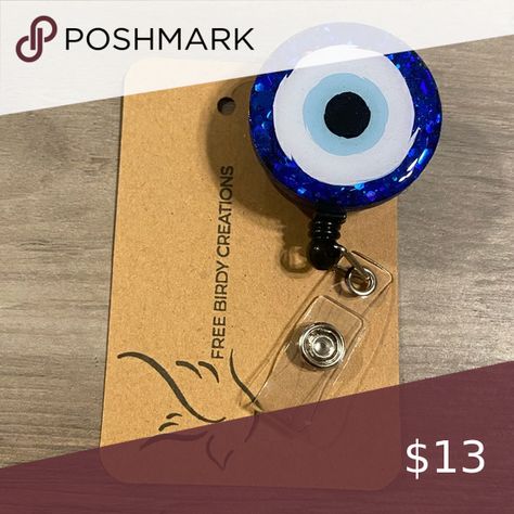 窱刺 Evil Eye Badge Reel Vinyl Paint, I Am Not Perfect, Alligator Clips, Not Perfect, Badge Reel, Epoxy Resin, Evil Eye, Alligator, With Love