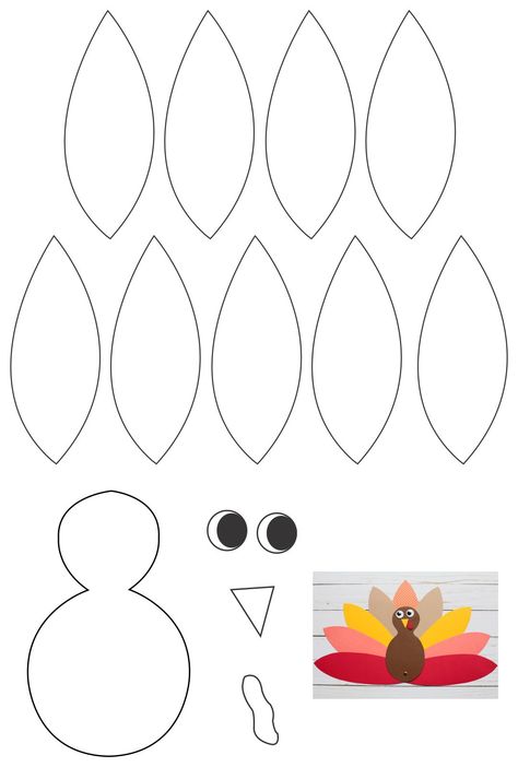 Construction Paper Thanksgiving Crafts, Thanksgiving Turkey Printable, Turkey Hat Craft For Kids, Turkey Headband Printable, Turkey Pattern Template, Cut Out Turkey Craft, Turkey Construction Paper, Turkey Leaves Craft, Turkey Paper Bag Craft