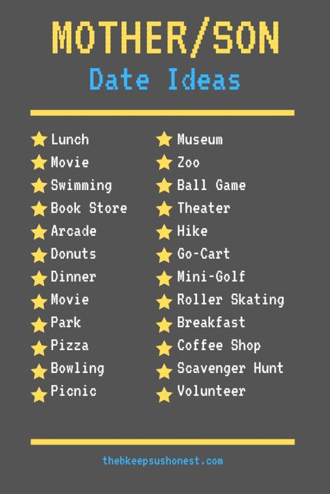 Mother Son Date Ideas Mother Son Date Ideas, Solo Mom, Kid Dates, Sons Day, Mommy And Son, Son Quotes, Raising Boys, Mom Son, Fun Family Activities