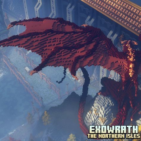 Old screenshot from Exowrath, featuring the dragon at the town of Rockhaven. Dragon organics by Stabby_Allen Shaders Used 📷 Bliss #minecraftcity #minecraftbuilds #minecrafters #minecraftarchitecture #minecraftcreative #minecraftworld #minecraftbuildings #minecraftersonly #minecratmemes #mınecraftideas #minecraftbuild #minecraftideas #minecrafthouse #minecraftlife #minecrafthouses #minecraftbedrock #minecraftpe #minecraftdaily #minecraftmedieval #minecraftsurvival #minecraftshaders #minecr... Minecraft Dragon Statue Easy, Minecraft Dragon Statue How To Build, Minecraft Dragon, Minecraft Dragon Build, Minecraft Dragon Cave, Dragon Skull Minecraft, Dragon Statue Minecraft, Minecraft Dragon Statue, Minecraft Spawn Ideas