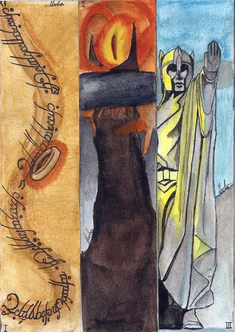 Lotr Bookmark, Lord Of The Rings Bookmark, Homemade Bookmark, Bookmark Watercolor, Homemade Bookmarks, Bookmark Printable, Lord Of The Rings Trilogy, The Return Of The King, The Fellowship Of The Ring