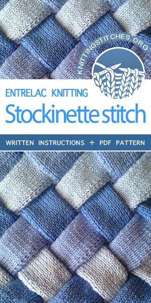 Stockinette Entrelac - Knitting Stitches Entrelac Knitting, Knitting Stitches Tutorial, Knitting Paterns, Knit Basket, Knitting Blogs, Knitting Instructions, Baby Blanket Knitting Pattern, Pdf Knitting Pattern, Blanket Knitting Patterns