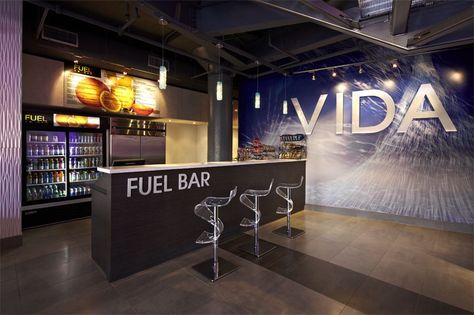 Fuel Bar Gym Smoothies, Gym Layouts, Fuel Bar, Gym Designs, Boutique Gym, Sports Facility, Dream Gym, Gym Design Interior, Gym Bar