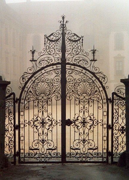 Amazing Gates, Tor Design, Art Fer, Iron Gate Design, Victorian Aesthetic, Front Gates, Wrought Iron Gates, Iron Fence, Iron Work