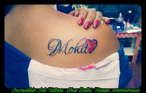 #Mohit #Name #Tattoo Mohit Tattoo #Call #09899473688 Flute Tattoo, Name Tattoo On Hand, Name Tattoos On Arm, Tattoo Lettering Design, Pictures For Home, Tattoo Name, Cool Forearm Tattoos, Alien Tattoo, Lord Rama