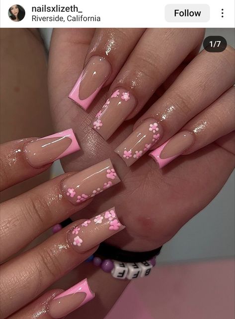 Holiday Acrylic Nails, Nails Gel Nails, Spring Acrylic Nails, Nail Tutorial, Colored Acrylic Nails, Girly Acrylic Nails, Summery Nails, Blush Nails, Short Square Acrylic Nails