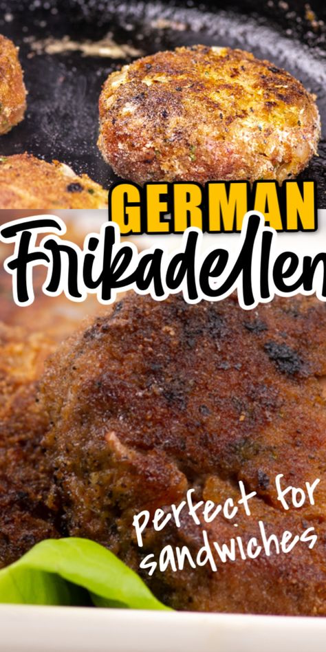 German Sausage Sandwich, German Frikadellen 12 Tomatoes, German Hamburger Recipes, German Sandwich Recipes, German Burgers, German Sandwiches, German Hamburgers, German Sausage Recipes, Sheepshead Recipe