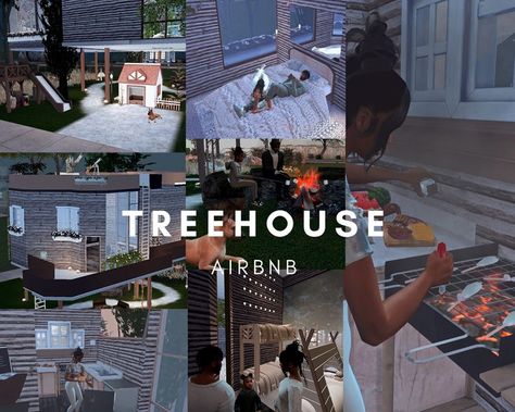 Sims 4 Vacation, Sims 4 Family House, Sims 4 Jobs, Treehouse Airbnb, The Sims 4 Lots, Sims 4 Black Hair, Sims 4 Family, Sims 4 Bedroom, Free Sims 4