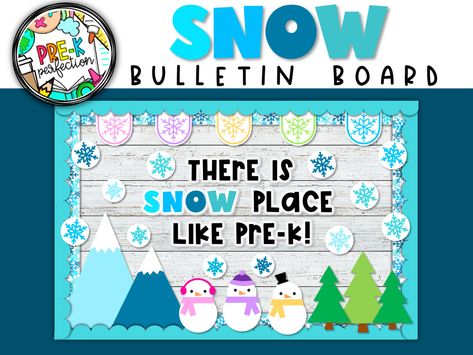 This snow bulletin board is perfect for all winter and holiday long! Your student will love seeing their names on these adorable snowmen! You are sure to have the cutest bulletin board in school! INCLUDED: Bulletin border snowmen trees mountains snowflakes THERE IS SNOW PLACE LIKE PRE-K! - letters THERE IS SNOW PLACE LIKE PRESCHOOL! - letters THERE IS SNOW PLACE LIKE KINDERGARTEN! - letters THERE IS SNOW PLACE LIKE 1ST GRADE! - letters THERE IS SNOW PLACE LIKE 2ND GRADE! - letters THERE IS SNOW PLACE LIKE 3RD GRADE! - letters THERE IS SNOW PLACE LIKE 4TH GRADE! - letters THERE IS SNOW PLACE LIKE 5TH GRADE! - letters **Please note that this is a DIGITAL DOWNLOAD. No physical item will be shipped to you. Once you complete your purchase you will be able to download the PDF containing this pro School Winter Bulletin Board Ideas, Snow Bulletin Board Ideas, Winter Bulletin Boards For Preschool, Snow Bulletin Board, Snowflake Bulletin Board, Bulletin Board Winter, Board Snowman, Snowman Bulletin Board, Winter Bulletin Board