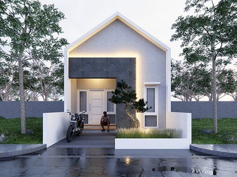 Small House Model, Small House Architecture, House Structure Design, A Frame House Plans, Minimal House, Townhouse Designs, Minimal House Design, Modern Tiny House, Minimalist House Design