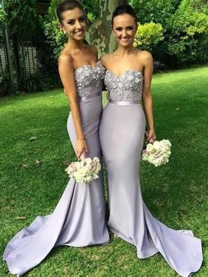 Dinner Dresses, Beaded Bridesmaid Dress, Lavender Prom Dresses, Lavender Bridesmaid, Lavender Bridesmaid Dresses, Grey Bridesmaids, Mermaid Bridesmaid, Bridesmaid Dressing Gowns, Sleeveless Bridesmaid Dresses