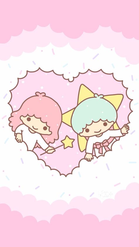 Little Twin Stars Wallpaper, Twin Stars Wallpaper, Star Twins, Sanrio Wallpapers, Wallpaper Food, 헬로키티 배경화면, Hello Kitty Characters, Hello Kit, Hello Kitty Art