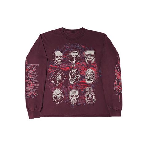 Slipknot Merch, Band Masks, Maroon Long Sleeve, S Logo, Slipknot, Long Sleeve T Shirt, Long Sleeve Tshirt, Bomber Jacket, Mask