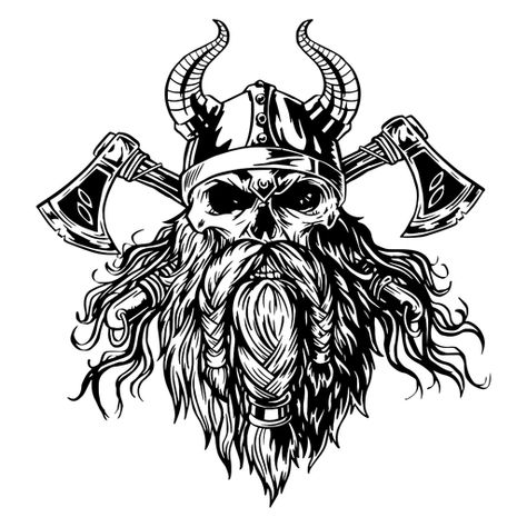 Viking skull with axes #AD , #paid, #paid, #axes, #skull, #Viking Viking Skull Drawing, Viking Skull Tattoo Design, Art Viking Tattoo, Viking Skull Tattoo, Viking Skull Art, Viking Tshirt, Viking Vector, Simbols Tattoo, Anjing Bulldog