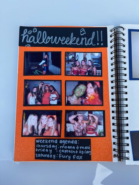 Senior Scrapbook Ideas, Senior Year Diy, Senior Year Scrapbook, School Memories Scrapbook, Halloween Fotos, Romantic Scrapbook, Senior Year Fun, Scrapbook Planning, Friend Scrapbook