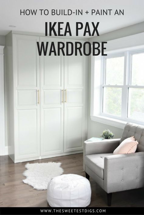 Get a Stunning Closet with this IKEA Pax Hack - THE SWEETEST DIGS Extra Storage Ideas Bedroom, Extra Storage Ideas, Storage Ideas Bedroom, Pax Hack, Ikea Closet Organizer, Ikea Pax Hack, Bedroom Wardrobe Ideas, Ikea Wardrobe, Ikea Closet