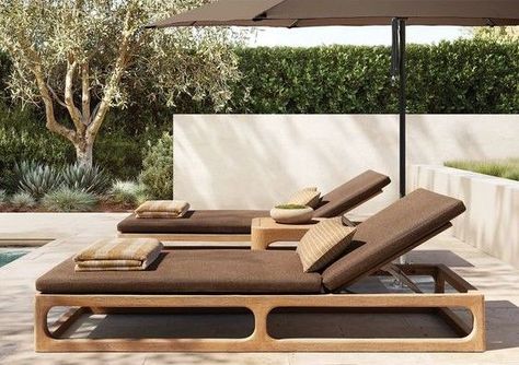 Elegant Pool, Outdoor Pool Furniture, Pool Bed, Luxury Couch, Wood Outdoor Furniture, Couches Living, Outdoor Luxury, Outdoor Wood Furniture, Pool Chairs