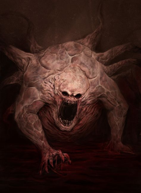 ArtStation - Bloated abomination, Juan Angel Shadow Creatures, Dark Creatures, H P Lovecraft, Eldritch Horror, Rpg Map, Horror Monsters, Cool Monsters, Cosmic Horror, 다크 판타지